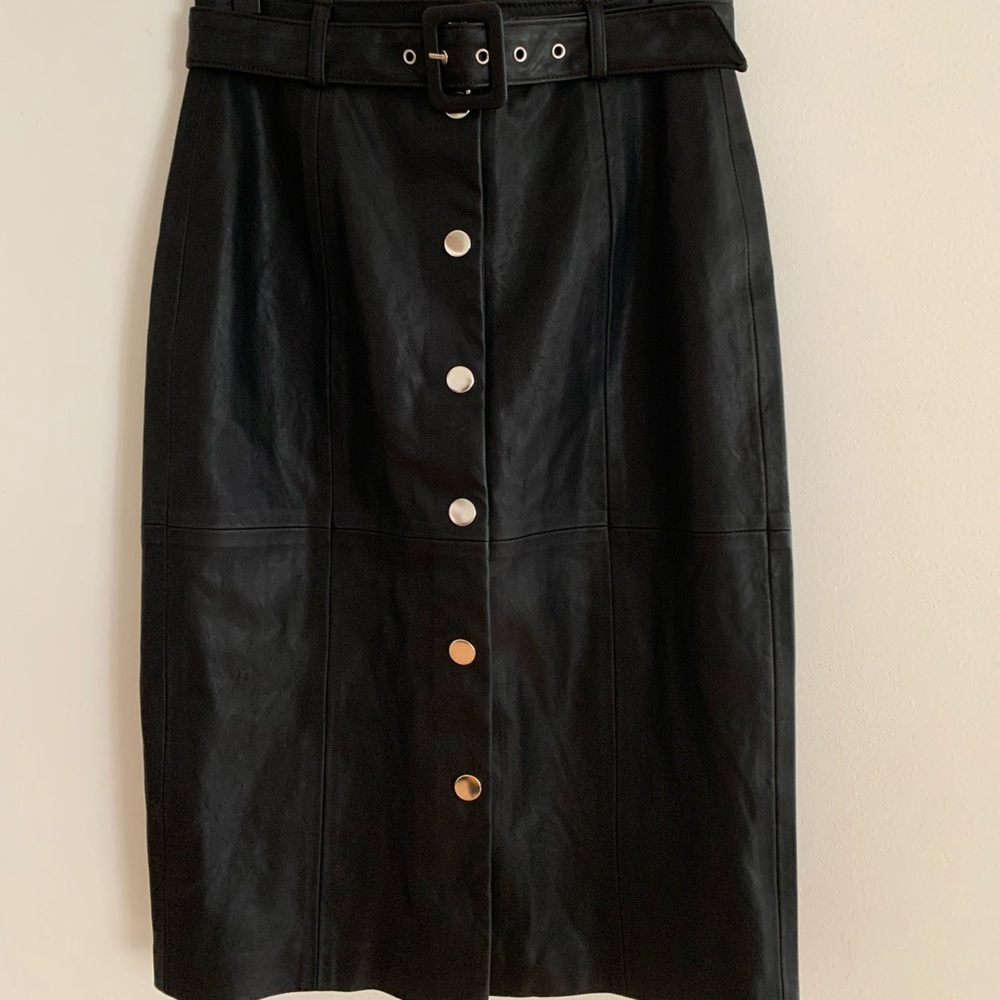 New BLANKNYC black leather skirt
